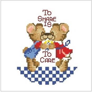 Схема вышивки крестом "To Share Is To Care Bears"