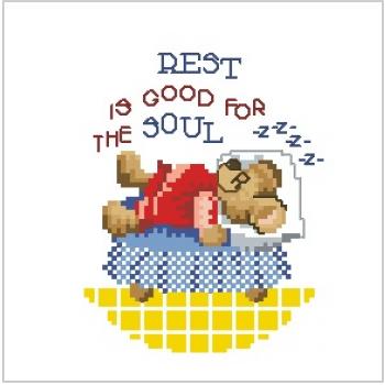 Схема вышивки крестом "Rest Is Good For The Soul"