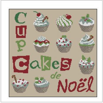 Схема вышивки крестом "Cupcakes De Noel"