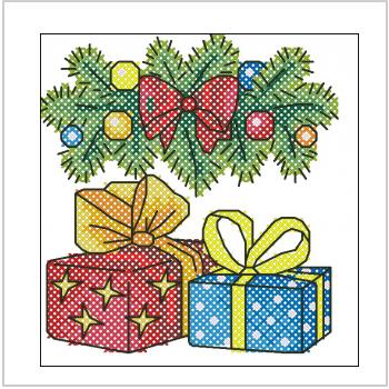 Схема вышивки крестом "Новогодние Подарки"