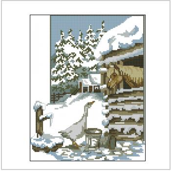 Схема вышивки крестом "Winter Horse"