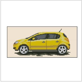 Схема вышивки крестом "Opel Желтый"