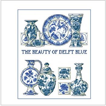 Схема вышивки крестом "permin 70-3441 delft blue"