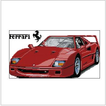 Схема вышивки крестом "Ferrari Automobile"
