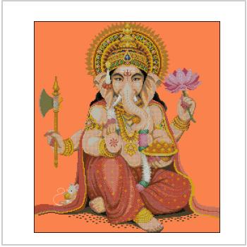 Схема вышивки крестом "Ganesha - The Hindu God Of Wisdom"