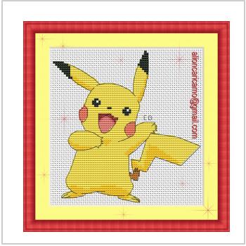 Схема вышивки крестом "Pokemon Pikachu"
