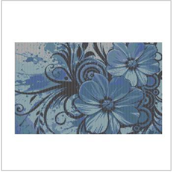 Схема вышивки крестом "Синий Цветок - Абстракция"