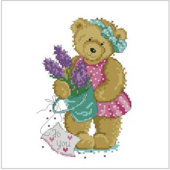 Схема вышивки крестом "Springtime Teddy"