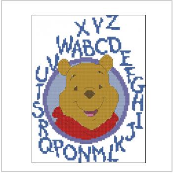 Схема вышивки крестом "Circled Pooh Abc"