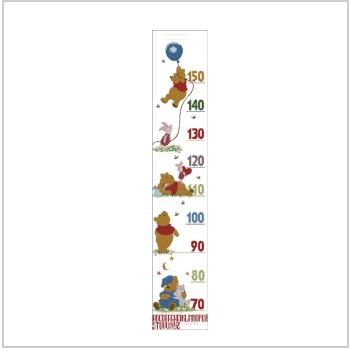 Схема вышивки крестом "Pooh Height Chart"