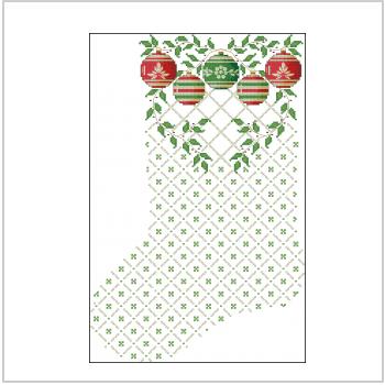 Схема вышивки крестом "Vintage Ornament Stocking"