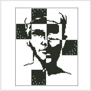 Схема вышивки крестом "Портрет Мужчины"