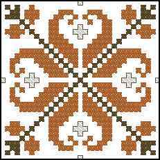 Схема вышивки крестом "Traditional Bulgarian Motif"