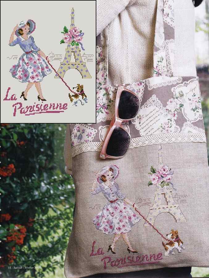 Схема вышивки крестом "La Belle Parisienne"
