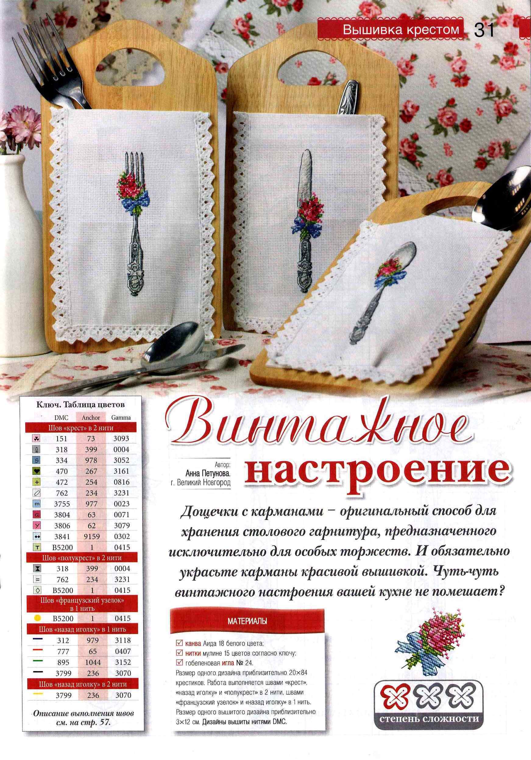 Схема вышивки крестом "Винтажное Настроение"