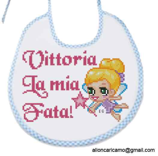 Схема вышивки крестом "Vittoria La Mia Fata!"