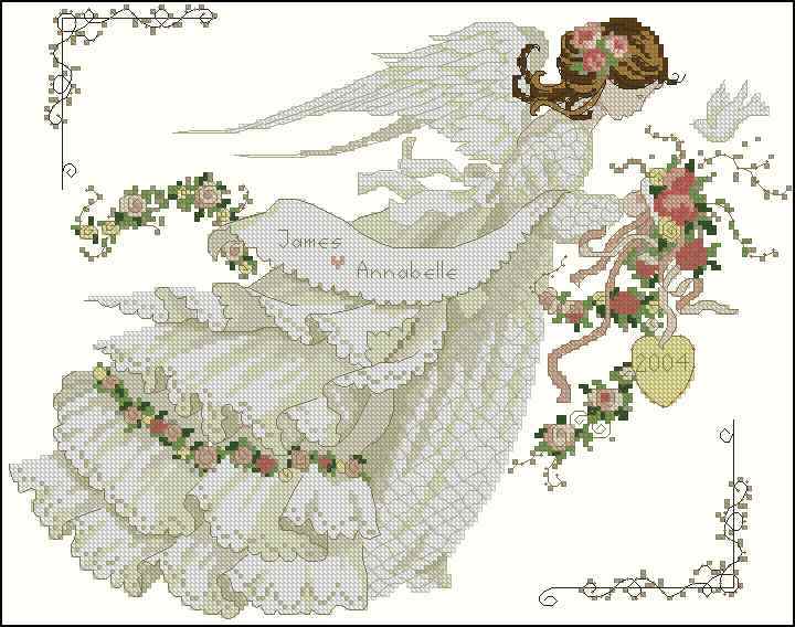 Схема вышивки крестом "Wedding Sampler"